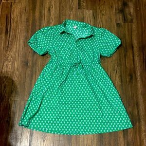 Green J Crew a line Dress short size 12